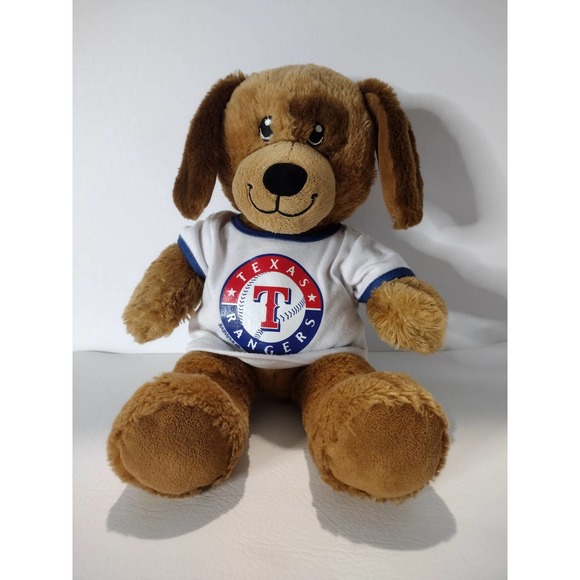 BUILD A BEAR 15'' Brown Dog Puppy Texas Rangers - Picture 1 of 5